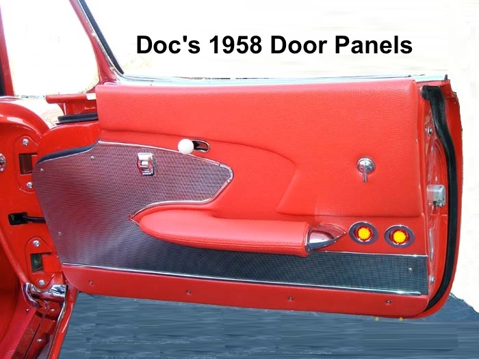 1958 Corvette Deluxe Door Panel Reproduction of GM 3747615, 3747616