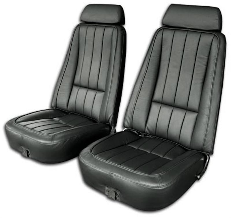 1969 Corvette Smooth Grain Leather Seat Cover Set Replaces GM