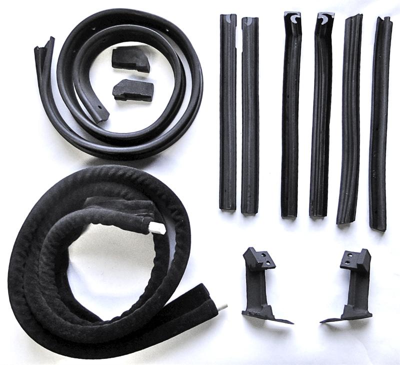 19571958 Corvette Convertible Top Weatherstrip 12 Piece Set all made in the USA