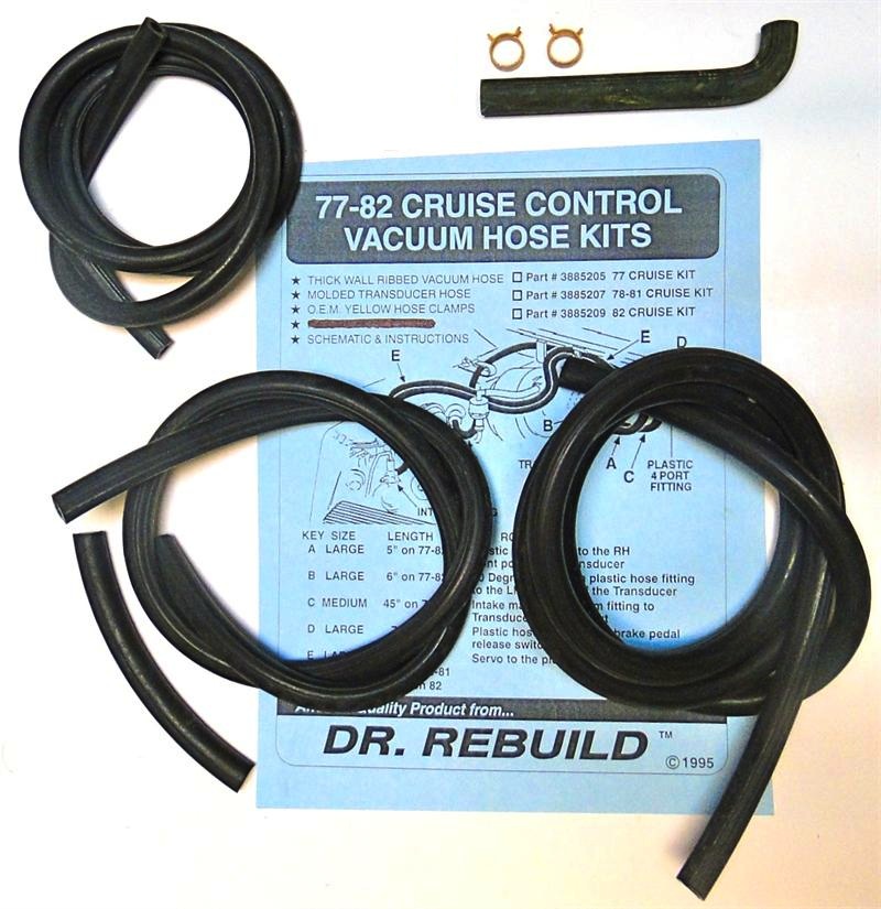 Corvette Cruise Control Ribbed Vacuum Hose Kit Replaces Gm