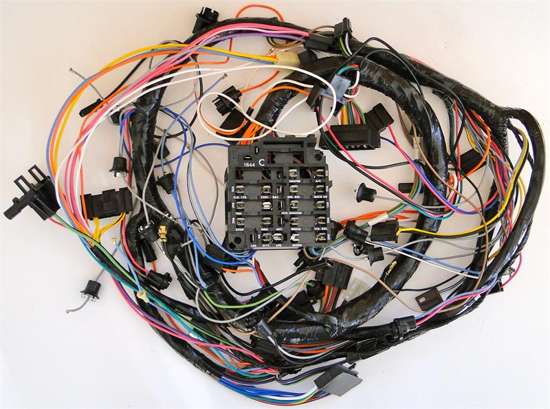 1974 Corvette Main Harness with Fuse Box except AC ... ac capacitor wiring color 